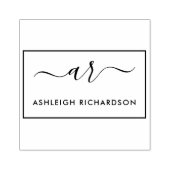 Create Your Own Script Initials & Custom Name ラバースタンプ (インプリント)