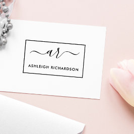 Create Your Own Script Initials & Custom Name ラバースタンプ