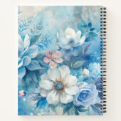 Create Your Own Shabby Chic Blue & Purple Roses ノートブック (裏面)