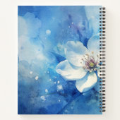 Create Your Own Shabby Chic White Tea Rose Blue ノートブック (裏面)