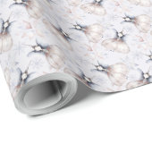 Create Your Own Silver & Cream Hygge Snow Fairy ラッピングペーパー (ロールコーナー)