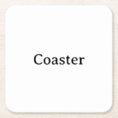 Create Your Own Simple Custom スクエアペーパーコースター (正面)