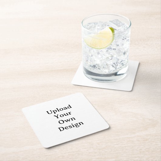Create Your Own Simple Custom スクエアペーパーコースター (インサイチュ)
