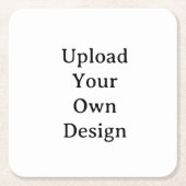 Create Your Own Simple Custom スクエアペーパーコースター (正面)