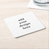 Create Your Own Simple Custom スクエアペーパーコースター (アングル)