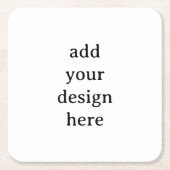 Create Your Own Simple Custom スクエアペーパーコースター (正面)
