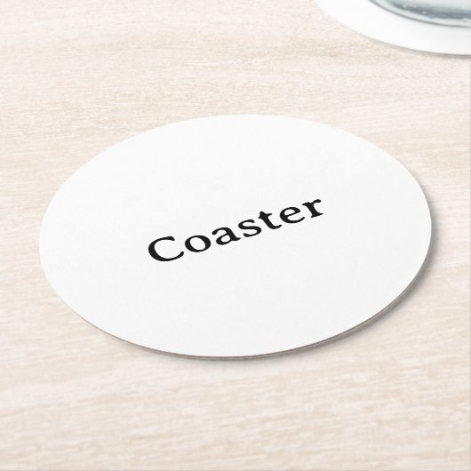 Create Your Own Simple Custom ラウンドペーパーコースター (アングル)