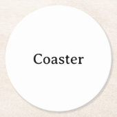 Create Your Own Simple Custom ラウンドペーパーコースター (正面)
