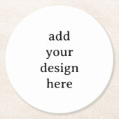Create Your Own Simple Custom ラウンドペーパーコースター (正面)