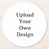 Create Your Own Simple Custom ラウンドペーパーコースター (正面)
