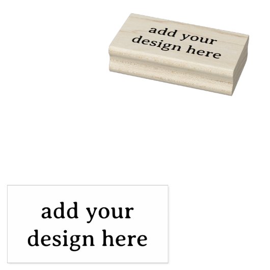Create Your Own Simple Custom 1.5" x 3" ラバースタンプ (押印)