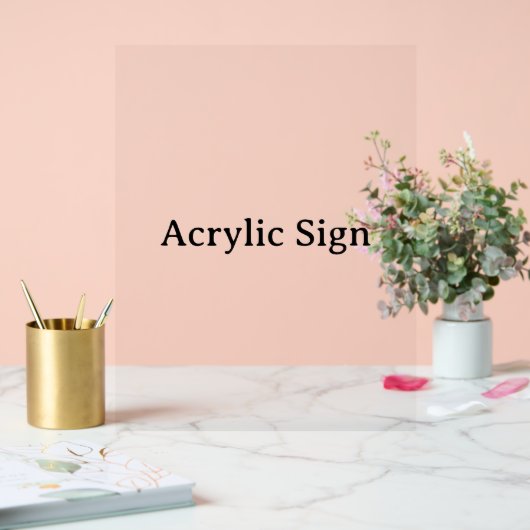 Create Your Own Simple Custom Design 11" x 14" アクリルサイン (ウェディング)