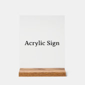 Create Your Own Simple Custom Design 8"x10" アクリルサイン (正面)