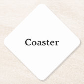 Create Your Own Simple Custom Diamond ペーパーコースター (正面)