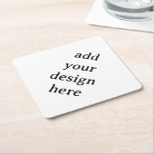 Create Your Own Simple Custom Diamond ペーパーコースター (アングル)