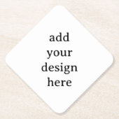 Create Your Own Simple Custom Diamond ペーパーコースター (正面)