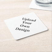 Create Your Own Simple Custom Diamond ペーパーコースター (アングル)