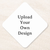 Create Your Own Simple Custom Diamond ペーパーコースター (正面)
