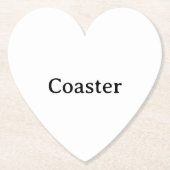 Create Your Own Simple Custom Heart ペーパーコースター (正面)