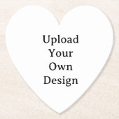 Create Your Own Simple Custom Heart ペーパーコースター (正面)