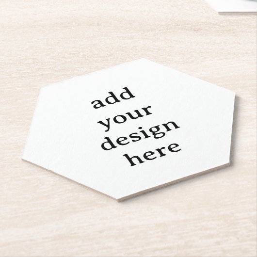 Create Your Own Simple Custom Hexagon ペーパーコースター (アングル)