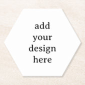 Create Your Own Simple Custom Hexagon ペーパーコースター (正面)