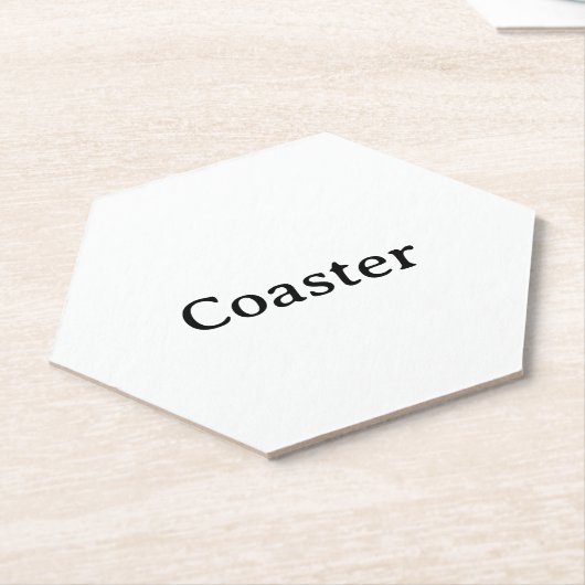 Create Your Own Simple Custom Hexagon ペーパーコースター (アングル)