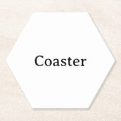 Create Your Own Simple Custom Hexagon ペーパーコースター (正面)