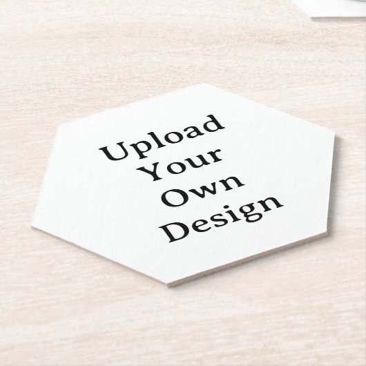 Create Your Own Simple Custom Hexagon ペーパーコースター (アングル)