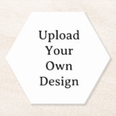 Create Your Own Simple Custom Hexagon ペーパーコースター (正面)