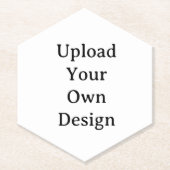 Create Your Own Simple Custom Hexagon Pointed Top ペーパーコースター (正面)