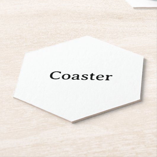 Create Your Own Simple Custom Hexagon Pointed Top ペーパーコースター (アングル)