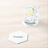 Create Your Own Simple Custom Hexagon Pointed Top ペーパーコースター (インサイチュ)