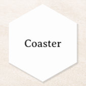 Create Your Own Simple Custom Hexagon Pointed Top ペーパーコースター (正面)