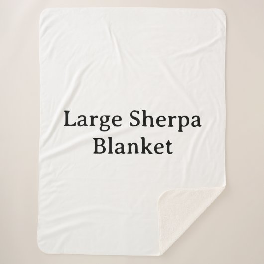Create Your Own Simple Custom Large Sherpa Blanket シェルパブランケット (正面)