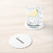 Create Your Own Simple Custom Scalloped Round ペーパーコースター (インサイチュ)