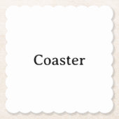 Create Your Own Simple Custom Scalloped Square ペーパーコースター (正面)