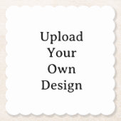 Create Your Own Simple Custom Scalloped Square ペーパーコースター (正面)