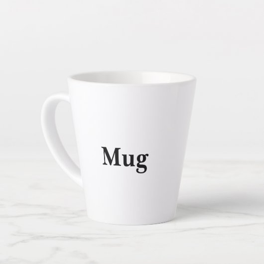 Create Your Own Simple Custom Small Latte Mug カフェラテマグ (左アングル)