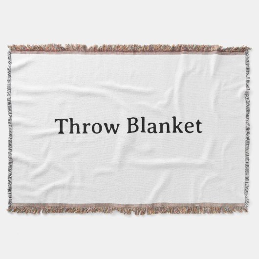 Create Your Own Simple Custom Throw Blanket スローブランケット (正面)