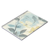 Create Your Own Soft Yellow Flowers Minimalist ノートブック (左側)