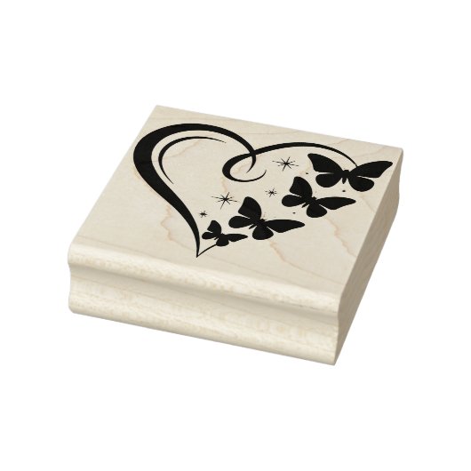 Create Your Own Sparkles Butterflies Heart ラバースタンプ (スタンプ)