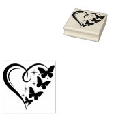 Create Your Own Sparkles Butterflies Heart ラバースタンプ (押印)