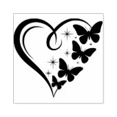 Create Your Own Sparkles Butterflies Heart ラバースタンプ (インプリント)