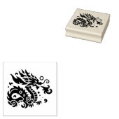 Create Your Own Stenciled Fire Dragon Emblem ラバースタンプ (押印)