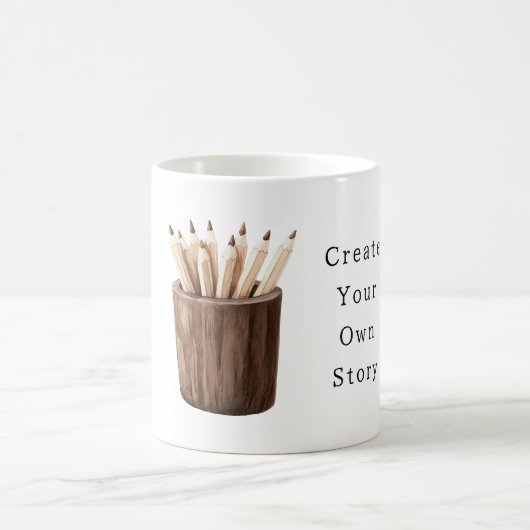 Create Your Own Story Pencils コーヒーマグカップ (中央)