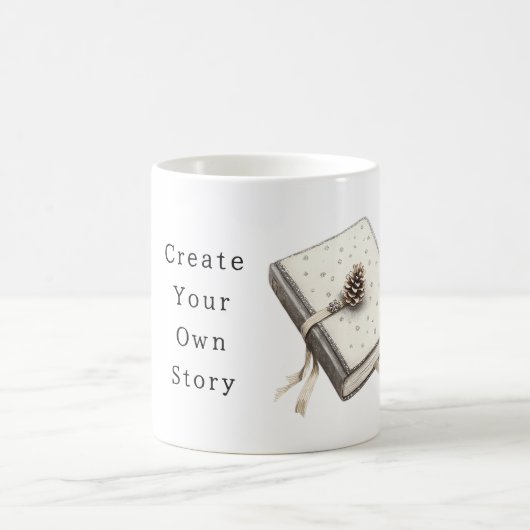 Create Your Own Story Pine Cone Journal コーヒーマグカップ (中央)