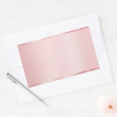 Create Your Own Stylish Rose Gold Blank Template 長方形シール (封筒)