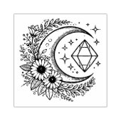 Create Your Own Sunflower Crescent Moon Crystal ラバースタンプ (インプリント)