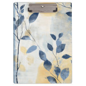 Create Your Own Sunny Blue Leaves Minimalist クリップボード (正面)